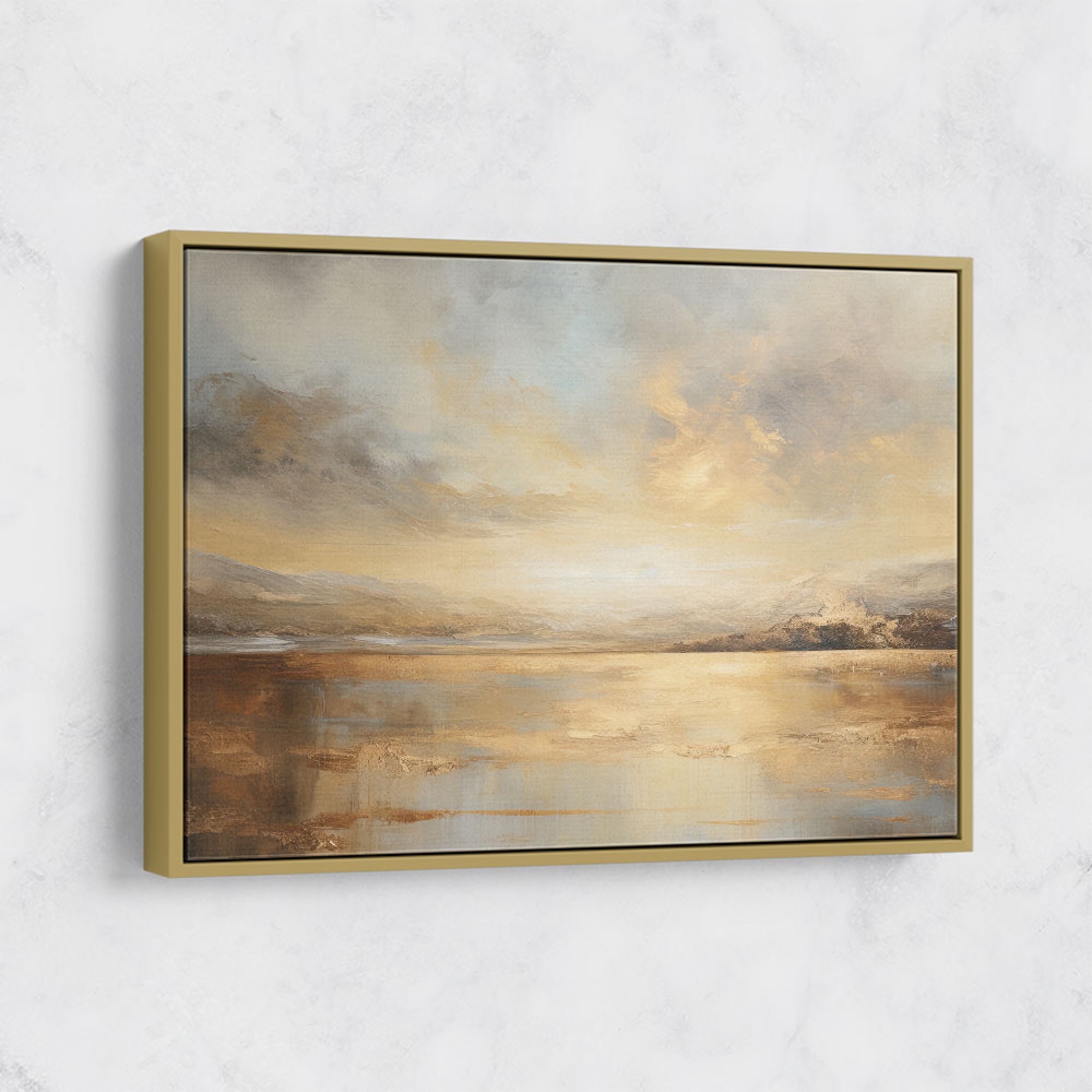 Sky Gold Abstract Painting Canvas Wall Art main image 0